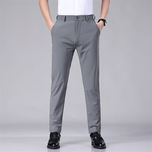 <span class=keywords><strong>Pantaloni</strong></span> eleganti da uomo con sospensione in seta di ghiaccio <span class=keywords><strong>pantaloni</strong></span> estivi alti elasticizzati <span class=keywords><strong>pantaloni</strong></span> Casual da uomo d'affari - Product Image 4