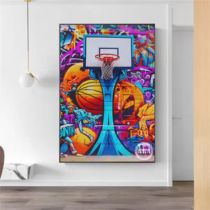 Pop Art Graffiti <span class=keywords><strong>Basketball</strong></span> Affiches sur Toile Joueurs Célèbres Conception pour <span class=keywords><strong>Chambre</strong></span> D'enfants Décoration De La Maison Style Art Déco - Product Image 2