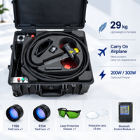 Nettoyeur laser à impulsions portable 200W 300W en forme de valise pour l'élimination de la rouille et de la peinture sur le métal, le bois et la pierre
