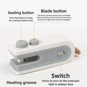 Horizontal Band <b>Sealer</b> Bag Sealing Machine <b>Vaccum</b> <b>Sealer</b> Bags Plastic Bag Band <b>Sealer</b> - Product Image 3