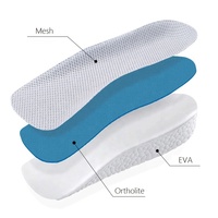 Semelles intérieures unisexe en EVA, direct usine, 3,5 cm, invisibles, demi-soutien de la voûte plantaire, design popcorn à sept points, vente en gros