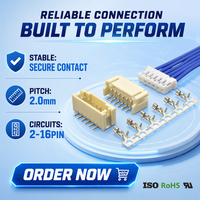 Meilleure vente mâle femelle double en-tête pas de 2.00mm connecteurs à angle pour bande de LED fil à carte Installation facile