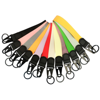 Dragonne de poignet personnalisée en nylon durable pour Halloween, multicolore, courte, avec porte-clés et mousqueton aigle noir pour clés et sacs