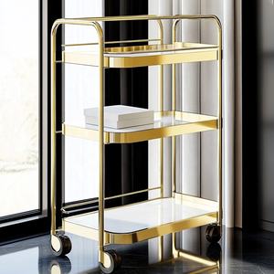 Chariot de Beauté Professionnel Roulant en Acier Inoxydable au Design Moderne avec Roues Pivotantes Silencieuses - Product Image 1