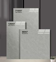 Carreaux de sol en céramique effet marbre gris 60x120cm pour salon, finition brillante, motif carré, bon prix