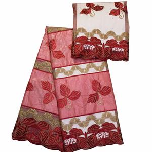 H & D nuovi disegni africano stampe di abbigliamento tessuto ricamato tessuto di pizzo di cera per abiti - Product Image 6