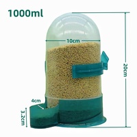 Mangeoire et abreuvoir automatiques pour oiseaux en plastique écologique 2 en 1 pour pigeons, mynas, perroquets