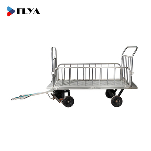 Plataforma de camión de equipaje de aleación de aluminio de 4 ruedas, carrito de equipaje de aeropuerto, carros de equipaje de línea aérea, carrito de equipaje de servicio pesado - Product Image 1