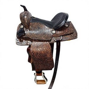 Silla de montar inglesa BS International de cuero genuino de búfalo marrón elegante, silla de carreras de madera, diseño superior cómodo y duradero - Product Image 6