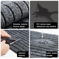 Juego de alfombras de cocina de PVC con costilla de siete rayas antideslizantes, alfombrilla de 2 pies, alfombras de corredor de cocina, alfombrillas antideslizantes de cocina