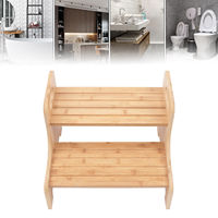 Repose-pieds en bambou personnalisé à 2 niveaux, style nouveau, durable, chaise en bois, marchepied pour enfant, marchepied multifonctionnel pour l'extérieur, aide de cuisine
