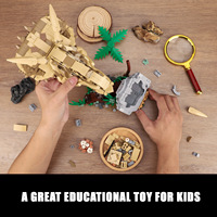 NUEVO YC328 Juego de Bloques de Construcción de Plástico ABS con Cabeza de Dragón, Juguete de Ensamblaje DIY para Niños y Niñas, Regalo Transfronterizo