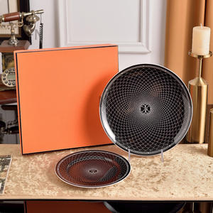 ชุดจานโบนไชน่าสีดำแนวยุโรปหรูหรา - Product Image 2