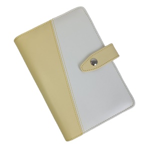 Creative Students Conference Loose-Leaf Checkered Budget Binder A6 Money Saving Binder White & Yellow Cover Envelope Binders