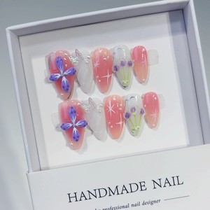 Décorations pour ongles en forme de nœud - Bestseller viral - <span class=keywords><strong>Mini</strong></span> nœuds en ruban de couleur <span class=keywords><strong>macaron</strong></span> minimaliste en résine pour ongles en forme d'amande - Product Image 3