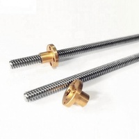 Vis trapézoïdale REALMAX W-08 T8 C5 C7 de précision avec écrou en laiton à bride autobloquant à faible bruit pour moteur pas à pas CNC