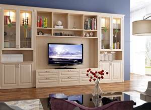 Soporte de TV de madera maciza de roble nórdico moderno, muebles negros para el hogar para sala de estar u hotel, gabinetes de oficina industriales escandinavos - Product Image 3