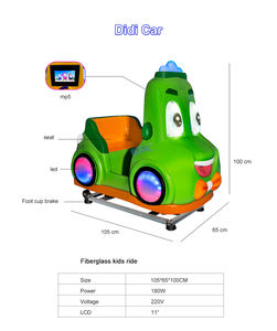لعبة هزازة متأرجحة للأطفال بجودة عالية ، سيارة من الألياف الزجاجية ، للبيع بالجملة ، لعبة هزازة متأرجحة متحركة كرتونية - Product Image 3