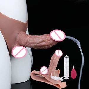 SXXY consolador sólido pene G-spot Correa en juguetes sexuales Cum pene para juego vaginal y anal, consolador con correa juguetes sexuales para adultos para mujeres y hombres - Product Image 1