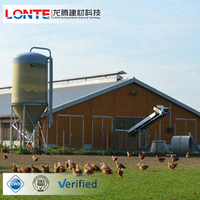 LONTE - Estructura de Acero Prefabricada para Cría de Pollos de Engorde, Sistema Completo para Avicultura