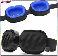 Masque pour les yeux 100% occultant, lavable et amovible, en silicone, anti-humidité et masque de sommeil pour hommes