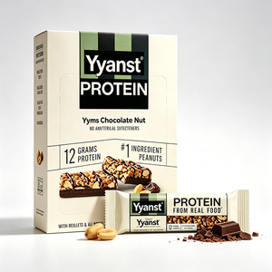 Chocolate Nut Flavor with Peanuts Protein Bars Snacks High Fiber Low Carb For Muscle Gain and <b>Post</b> Workout Recovery OEM - Product Image 6