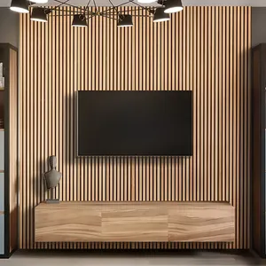 Wood Slat Panels High Density Natural OAK/ Walnut Wooden Slat Wall Panel Panels Acoustic