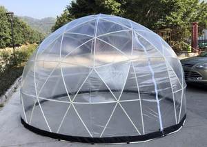 Igloo-tienda de campaña con aislamiento de <span class=keywords><strong>chimenea</strong></span> para exteriores, 3,6 m, 4,6 m, 12 pies, cúpula transparente, Glamping, para invierno - Product Image 4