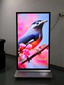 Volledige Scherm 75 Inch Vrijstaande Full Hd Tv Stand Innovatieve Media Reclame Display Menu Board Stand