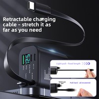 Prise allume-cigare de voiture avec câble rétractable à charge ultra-rapide et ports USB-A/USB-C (1 à 5) pour OLIVER