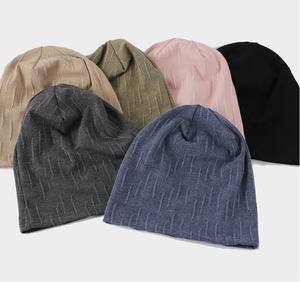 Bonnet de nuit extensible monocouche en coton fin, style bonnet tricoté souple pour femmes et hommes - Product Image 3