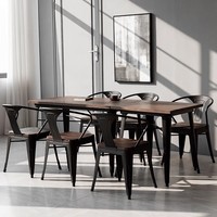 Ensemble table et chaises de salle à manger en bois massif de style moderne HUALIN pour hôtel, café, bar, restaurant