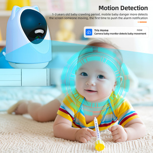 Mini Home 3MP Baby Camera Wifi foto di cattura vocale Audio bidirezionale Motion Tracking di sicurezza rete suono allarme telecamera Cctv - Product Image 3