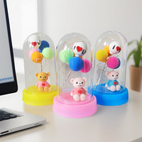 Cadeau pour la Journée des Enfants, ours en ballon macaron avec lumière LED, ornements pour l'anniversaire des petites amies