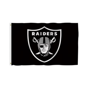 Kualitas tinggi 3X5 kaki untuk tim sepak bola <span class=keywords><strong>NFL</strong></span> spanduk desain kustom 100% poliester untuk bendera Raiders Oakland & stok semua tim - Product Image 1