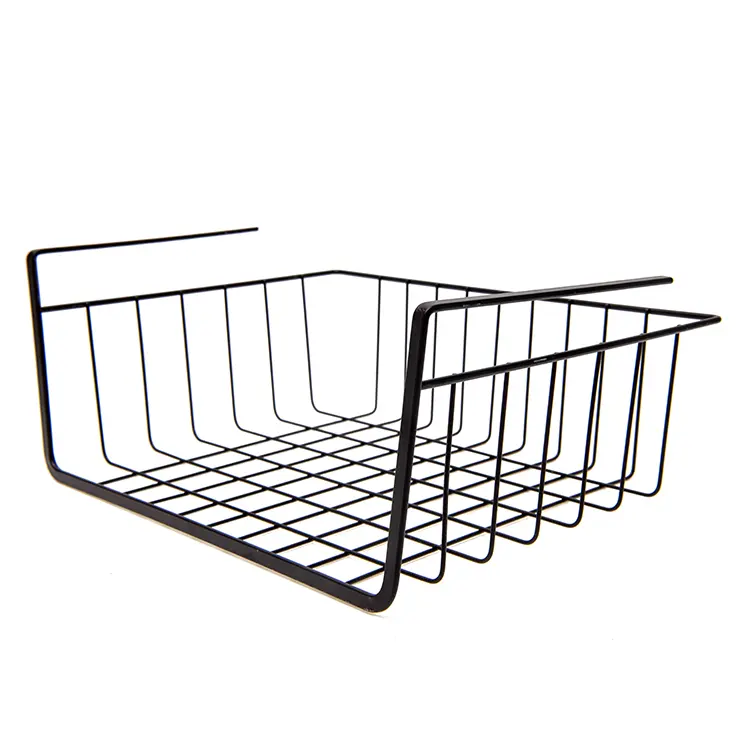 Multi-function under shelf clothes storage basket iron hanging basket for kitchen bathroom Lockers