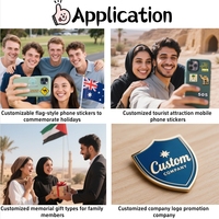 Hochwertige Großhandel Saudi-Arabien benutzer definierte Form mobile Abdeckung Emaille Abzeichen Metall Logo Aufkleber für Telefon Fall