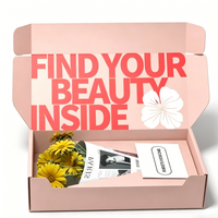Boîte à fleurs pliable écologique avec logo imprimé personnalisé, emballage double face, boîte d'expédition en carton ondulé avec votre propre logo