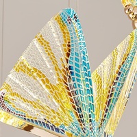 Lustre papillon créatif en acrylique, luminaire suspendu pour plafond, décoration de salon, escalier, luminaire suspendu LED simple