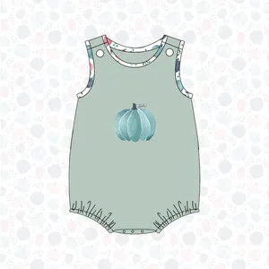 2024 Sweet Fall Style lindo bordado de calabaza para niñas y niños para combinar con nuevos diseños-Puresun