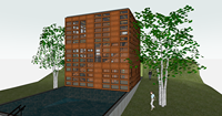 Plan de conception de maison moderne 3D
