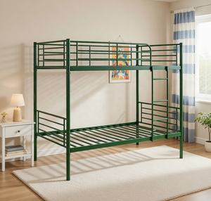 <span class=keywords><strong>Lit</strong></span> superposé en métal vert de style industriel, double sur double, cadre en acier robuste, <span class=keywords><strong>lit</strong></span> de dortoir - Product Image 3