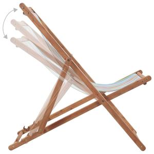 <span class=keywords><strong>Chaise</strong></span> de plage <span class=keywords><strong>pliante</strong></span> d'extérieur inclinable, réglage de la position, cadre en bambou en polyester, <span class=keywords><strong>chaise</strong></span> de plage multicolore - Product Image 2