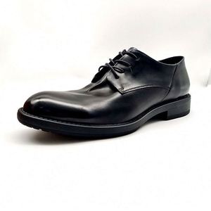 Chaussures habillées classiques modernes pour hommes, à lacets, respirantes, légères, en cuir véritable, bout carré, nouvelles arrivées pour le printemps-été - Product Image 4