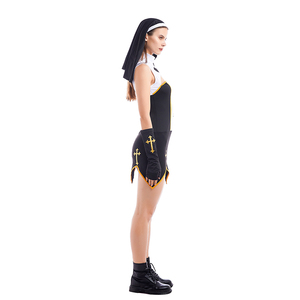 Costume <span class=keywords><strong>da</strong></span> donna Halloween Costume <span class=keywords><strong>da</strong></span> <span class=keywords><strong>suora</strong></span> adulta <span class=keywords><strong>Sexy</strong></span> moda donna festa in maschera - Product Image 2