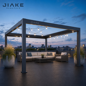 Pérgola de Aluminio Jiake 6063-T5 con Techo de Láminas Retráctiles <span class=keywords><strong>para</strong></span> Penthouse, Villa, Terraza, Patio, Jardín, Uso en Exteriores - Product Image 1
