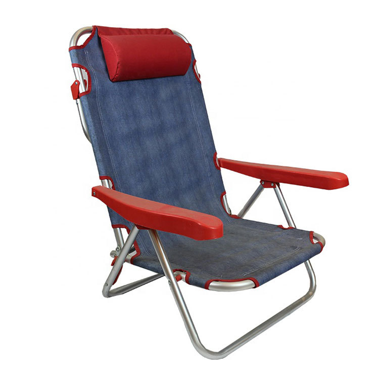 Low Seat Promotional Custom Aluminum Ultralight Portable Foldable Beach Camping Chair