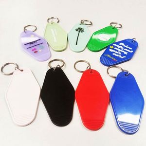 Wholesale <b>Cheap</b> Colorful Plastic Custom Printing Hotel Keychain Blank Keytag Promotional Keychains & Carabiners Hotels Motels - Product Image 3