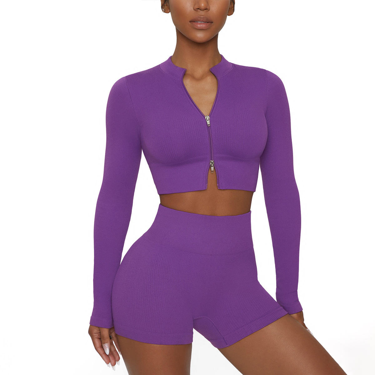long sleeve purple