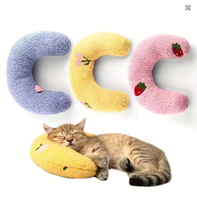 Coussin rond en peluche super doux en forme de lune pour chats et chiens, utilisation en extérieur toute saison